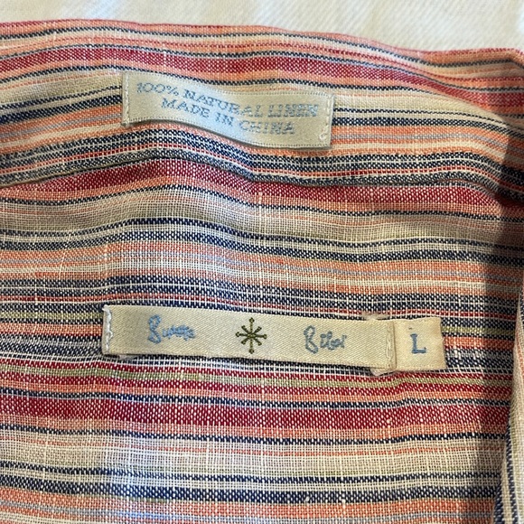 B0620 Linen Button Down Shirt Size Large similar to Frank & Eileee fall - Picture 2 of 7